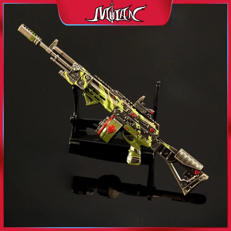 

19 CM Arena Breakout Game Peripherals AEK Mini Guns Metal Craft Weapon Model Collectible Desk Ornaments Creative Gifts Boy Toy