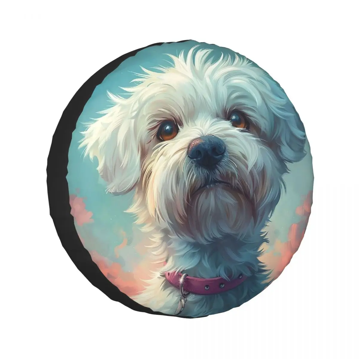 

Custom West Highland White Terrier Dog Bright Eyes Spare Tire Cover for Jeep SUV RV 4WD Mitsubishi 4x4 Wheel Protector Covers