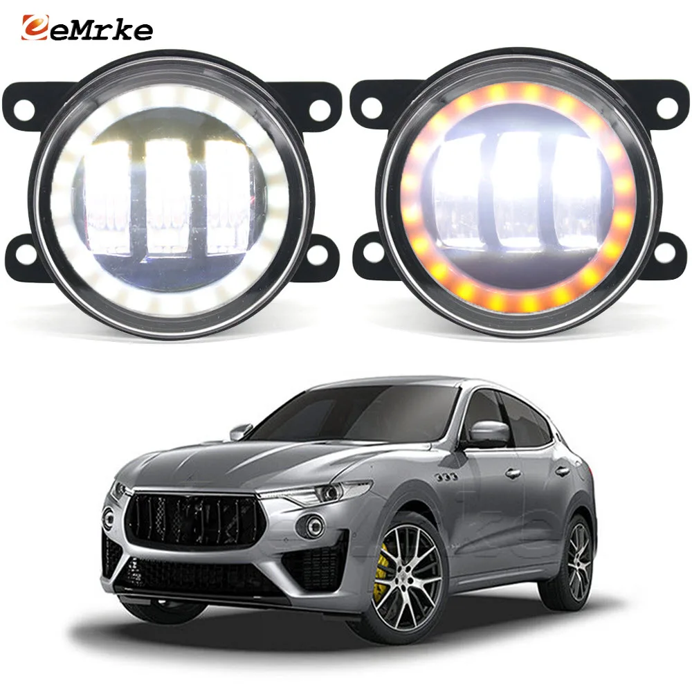 Led Fog Lights PTF 30W Lens for Maserati Levante M161 2017 2018-2022 2023 Car Turn Signal Angel Eye DRL Daytime Running Light