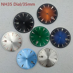 NH35 Watch Dial 36mm Modification Automatic Watch Parts Black/Bue/Green Colors High Quality Dial Fit to NH35 NH35A Movement