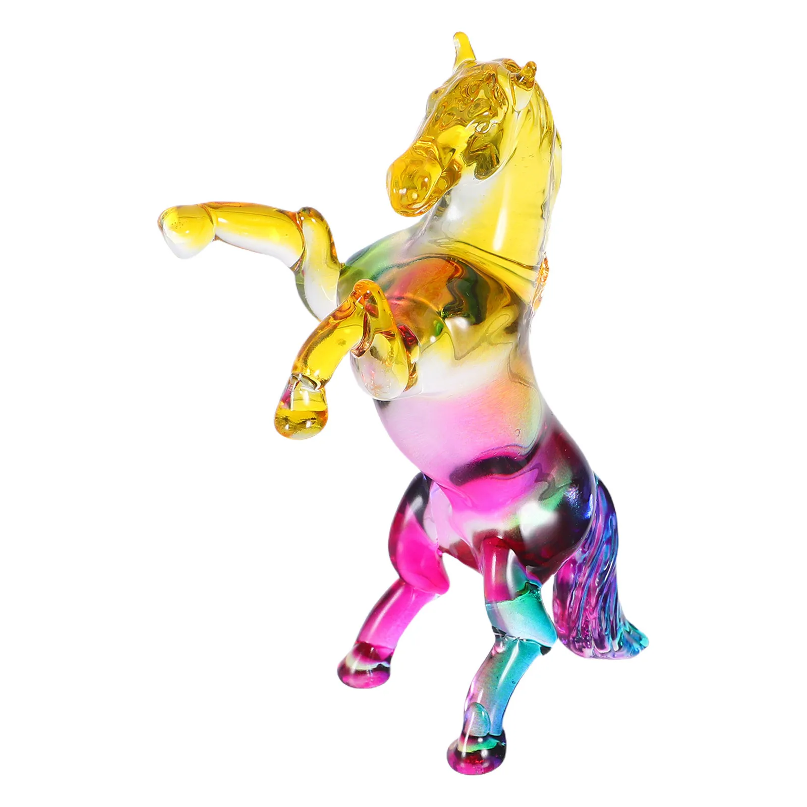 

Crystal Horse Statue Clear Standing Fengshui Sculpture Office Home Decor Year of The Horse 2026 Crystal Glass Figurine