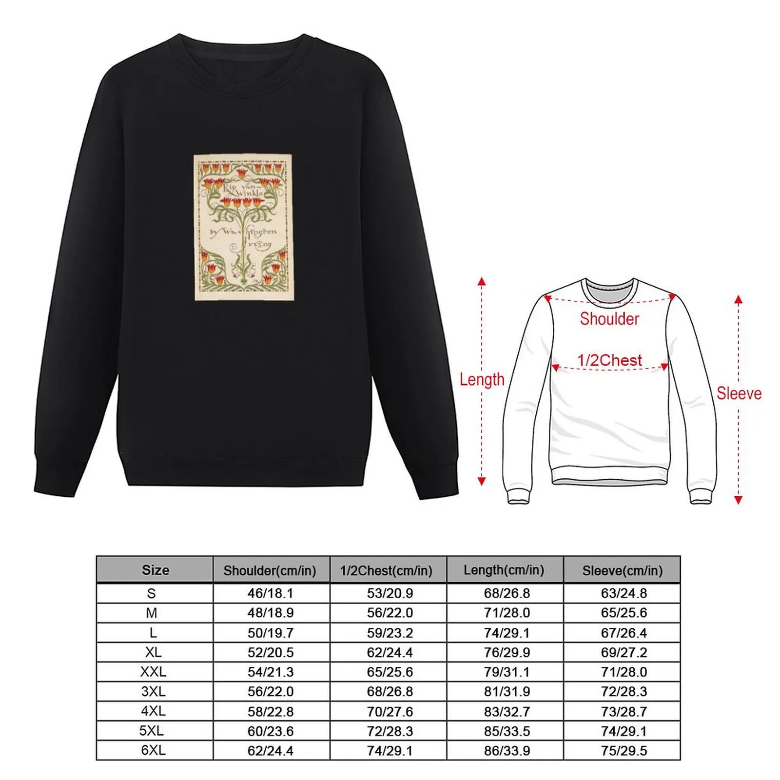 Vintage Book Covers Collection: Rip Van Winkle Pullover Hoodie autumn autumn new products sports sweatshirt man