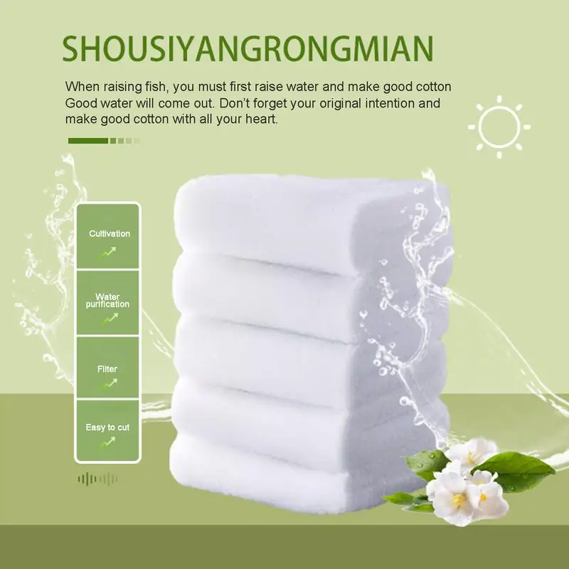 Aquarium Filter Sponge Purification Filter Pad Filter Material Media Cotton Cleaning Pad High Density for Aquarium Tanks Perlon