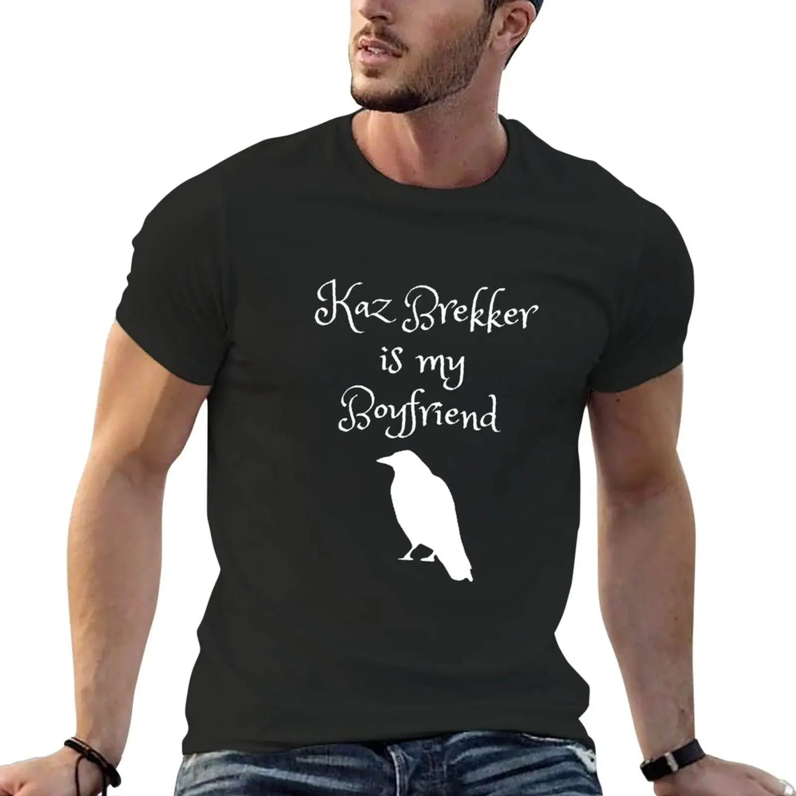 

Футболка унисекс Kaz Brekker is my boyfriend, эстетичная одежда, лето 2021, мужская футболка, мужские хлопковые футболки