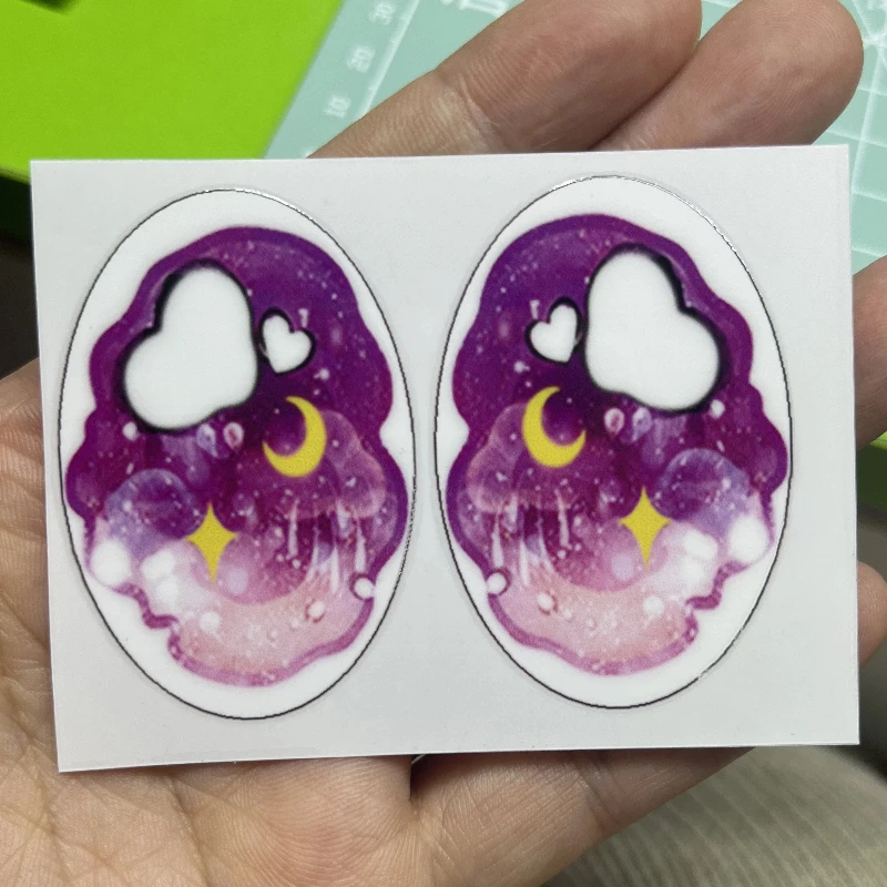 Per 58 centimetri Labubu Zimomo Lenti A Contatto Occhi FAI DA TE Makeover Eye Patch Personalizzabili Bambola Ciglia Adesivi Labubu Adesivo Occhi Decalcomanie