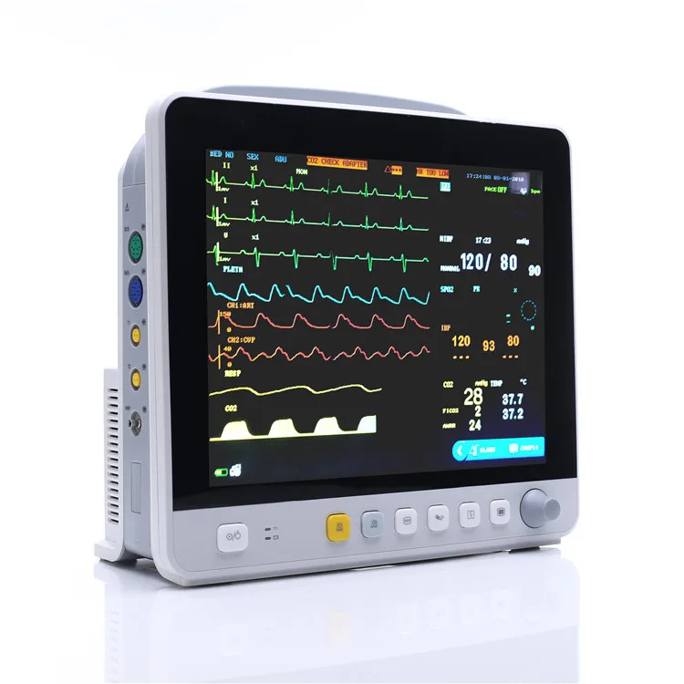 Patient Montor Veterinary  Monitor 12 inch 15 inch screen 5 parameter optional for capnograph ETCO2 IBP Montior capnograph