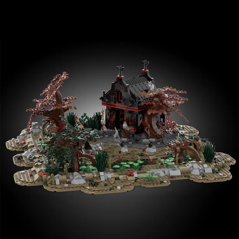 2951pcs European Street View Medieval Village Diorama Witch's Swamp model DIY creative ideas Retro childToy Birthday Gift blocks