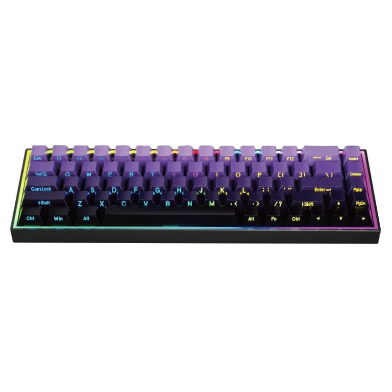 

Mechanical keyboard 68 keys, wired portable office game side engraved keyboard