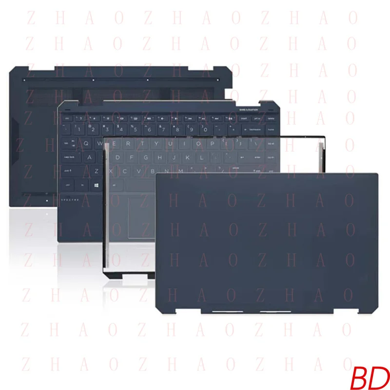 L+ Spectre X360 13-AW TPN-Q225 For HP  LCD Back Cover Palmrest Bottom Case Shell
