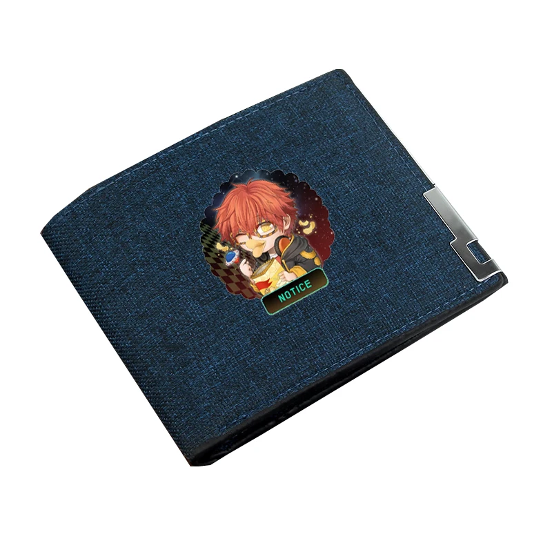 Anime Game  Mystic Messenger Wallet Boy Gril Cartoon Coin Purse Teenager Canvas Wallet Casual Cash Holder Bi-Fold Short Wallet