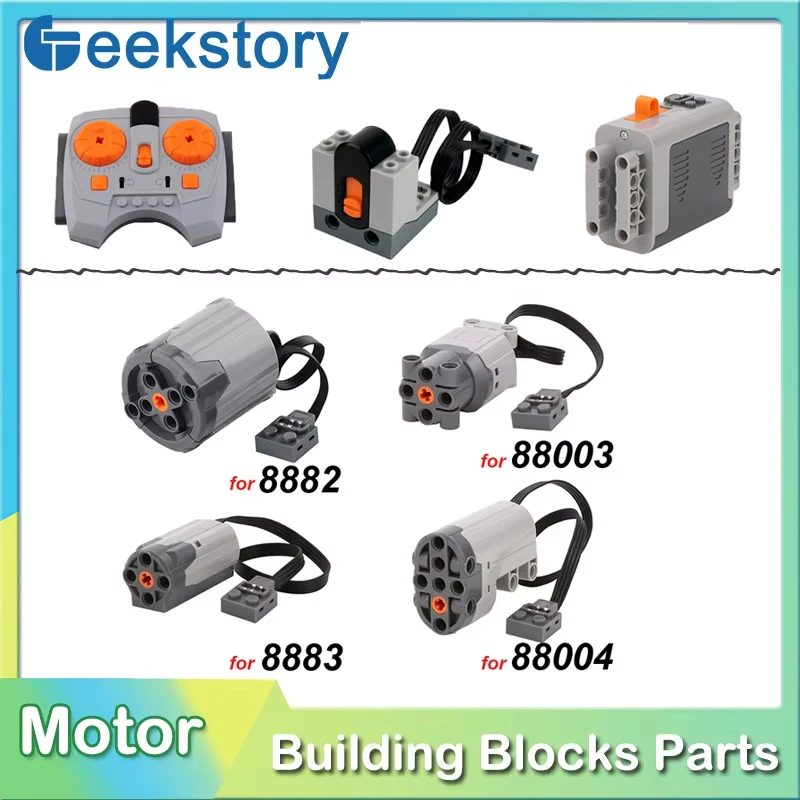 4 unids/set M/L/XL/Servo Motor MOC juegos de bloques de construcción funciones de potencia velocidad PF ladrillos técnicos DIY piezas de juguetes para 8883 8882 88004