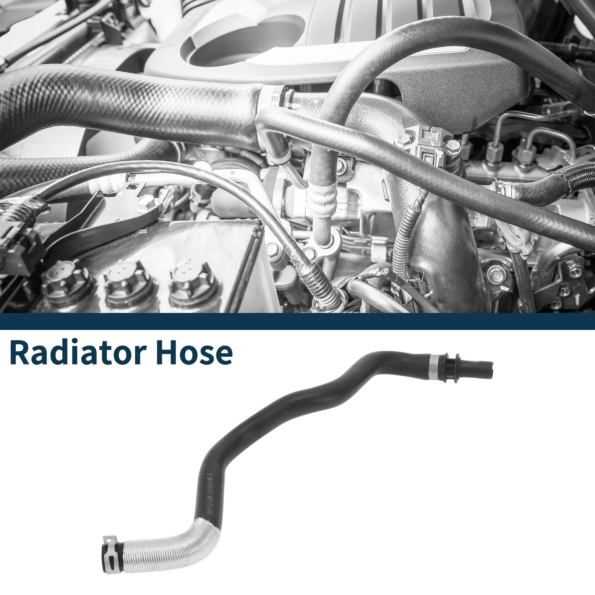 

UXCELL Шланг радиатора, трубка теплого воздуха для Volvo V40 2012-2019 No 31319145, резиновая черная