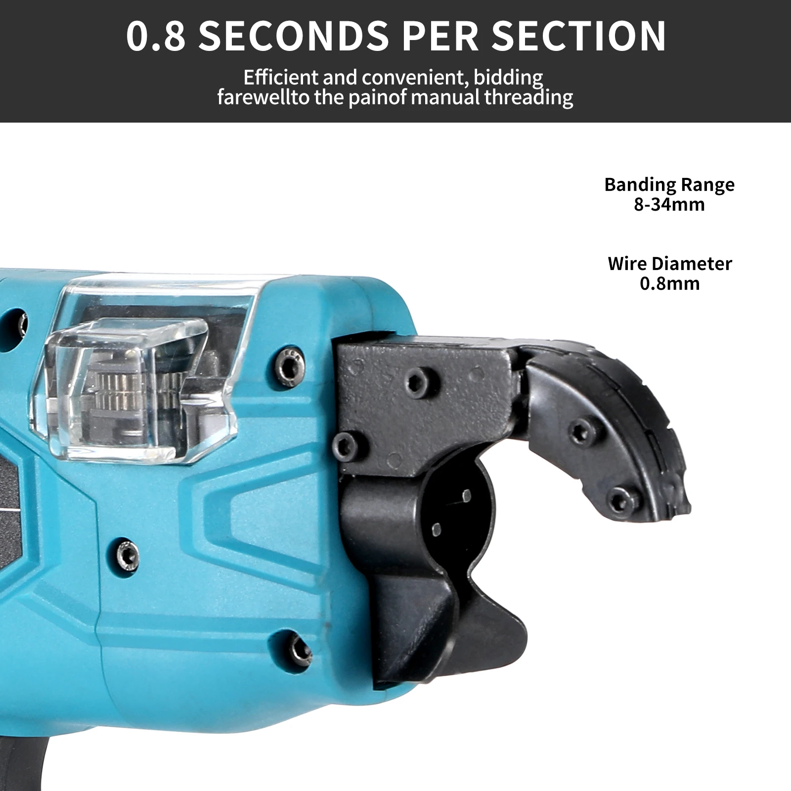 Heimerdinger 18V Rebar Tier Tying Binding Machine Automatic Rebar Tying Wire Rebar Binding Machine, Multi-position, No battery