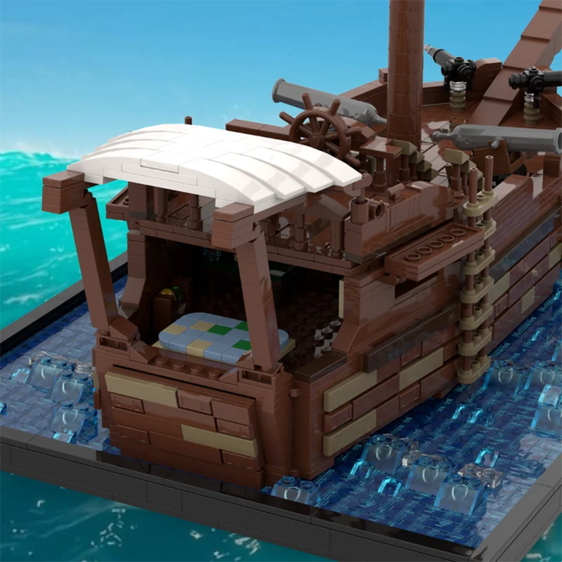 Bateau de guerre modèle Moc briques de Construction modulaires Pirate voilier modèle technologie blocs noël bricolage jouet Construction cadeaux