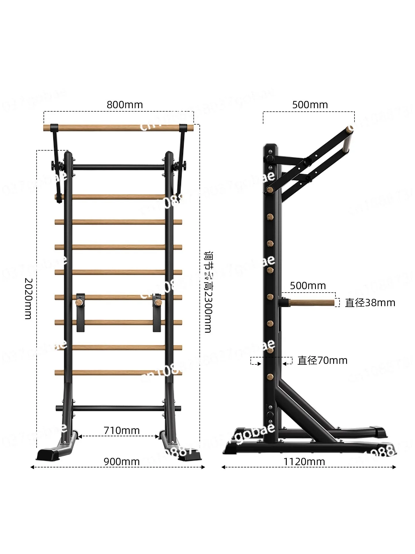 

Home Fitness Equipment Rib Frame Horizontal Bar Material Pull-up Rehabilitation Dance Leg Stretches Indoor Exercise Equipment