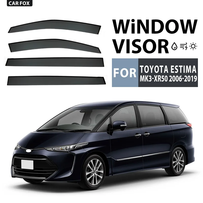 

For TOYOTA Estima 2000-2019 Plastic Window Visor Vent Shades Sun Rain Deflector Guard 4PCS/SE For TOYOTA Estima 2000-2019