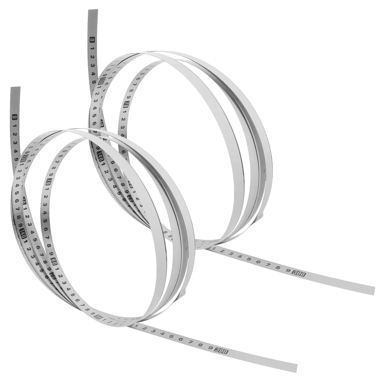 2 Rolls Measuring Tape Carbon Steel Adhesive Woodworking Tools Ruler Wooden Workbench Drafting Tools Measurement Sticker