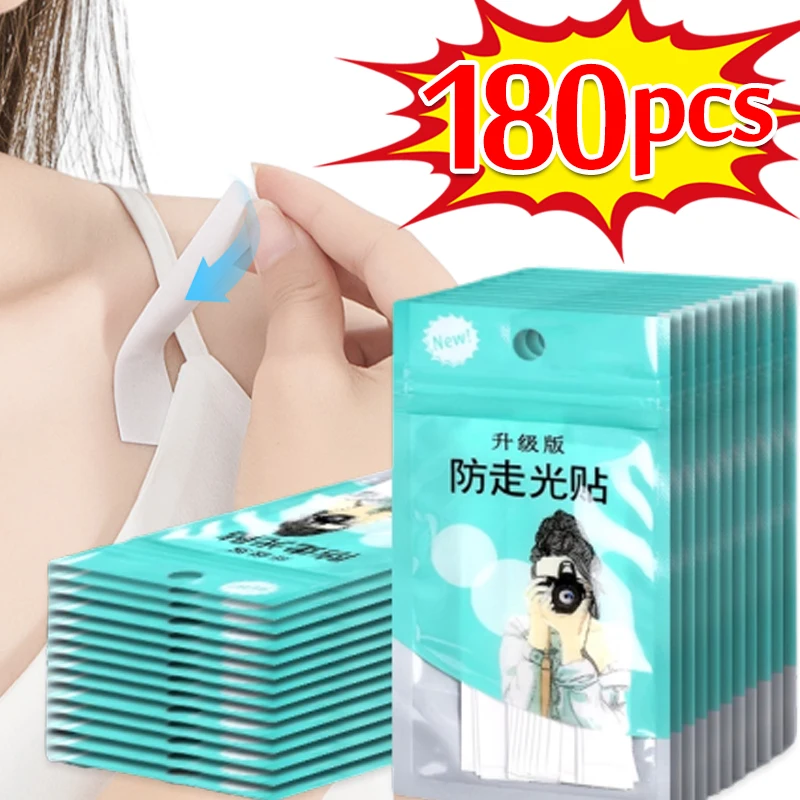 180pcs Waterproof Dress Cloth Tape Double-sided Secret Body Self Adhesive Breast Bra Strip Safe Transparent Clear Lingerie Tape