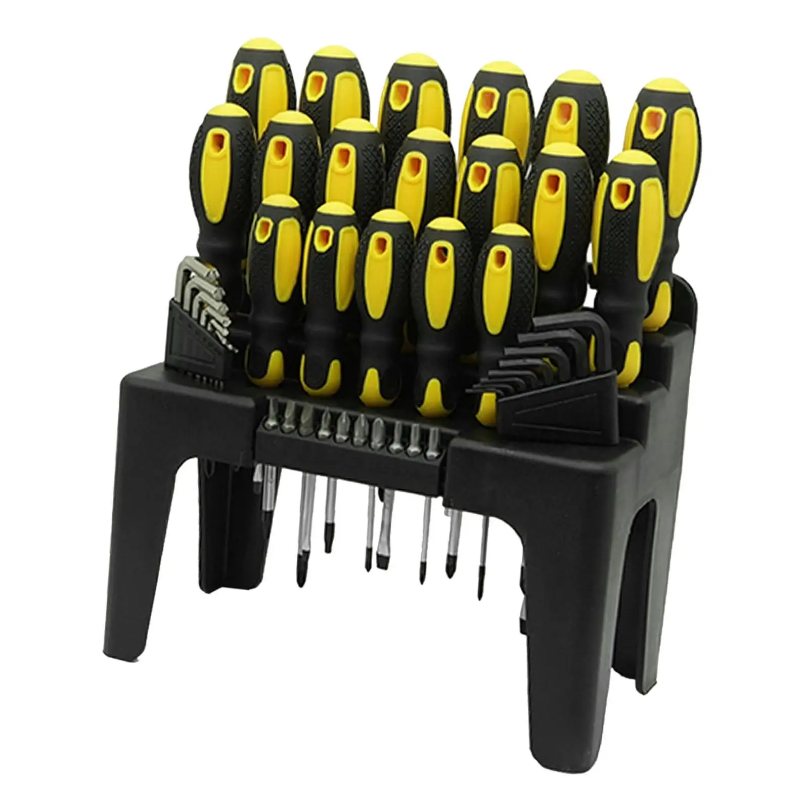 44 Piece Screwdriver Set Hand Tools Versatile Home Use Easy to Use with Rack