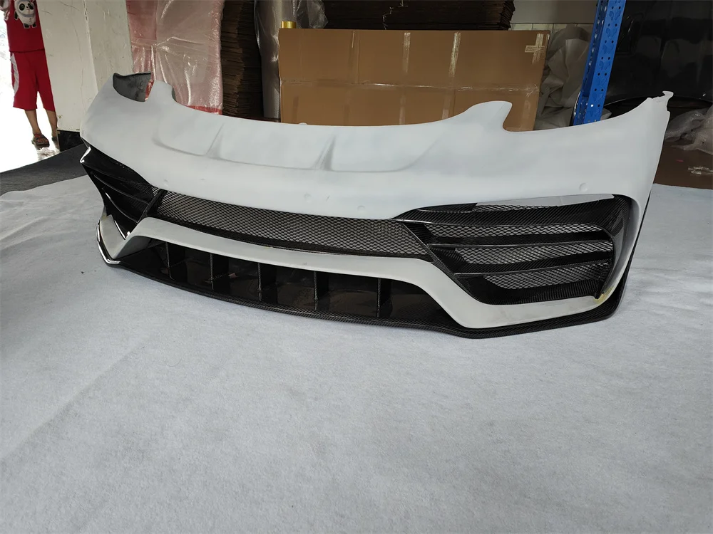 Used for Porsche Cayman 718 Body Kit High-quality PD Style Carbon Fiber+resin Primer Front Bumper Body Kit