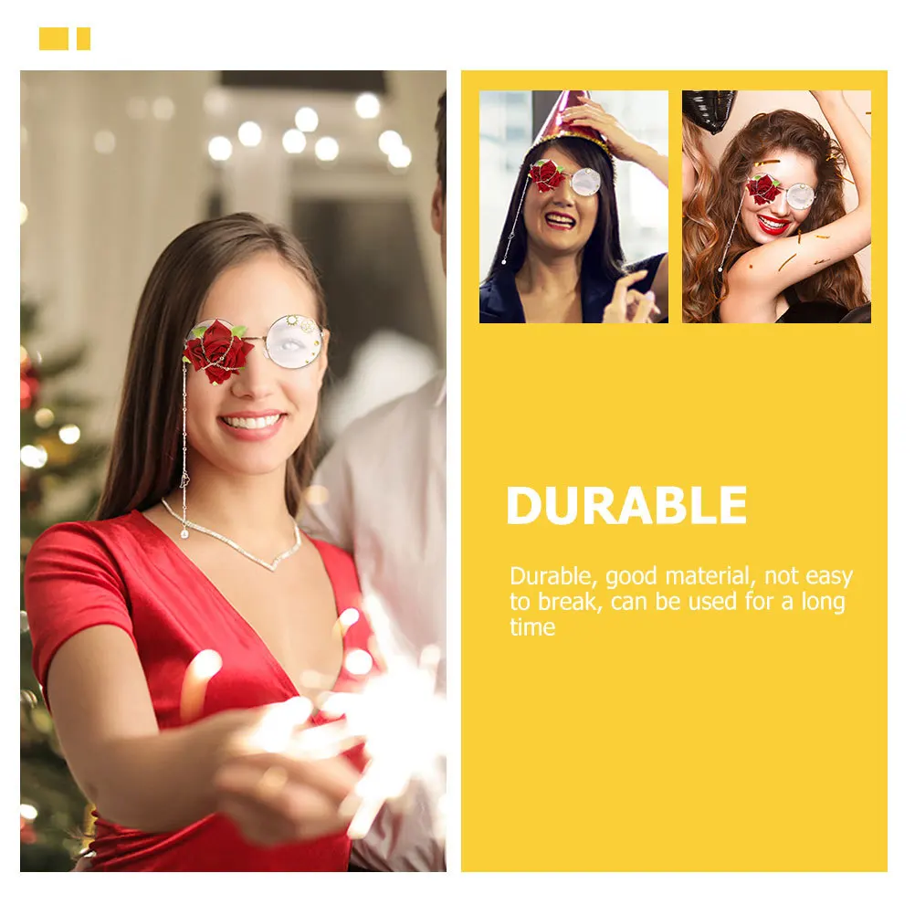 

Handmade Lolita Glasses Vintage Flower Gear Chain Decor Steampunk Punk Cosplay Party Accessory Lolita Eyeglasses