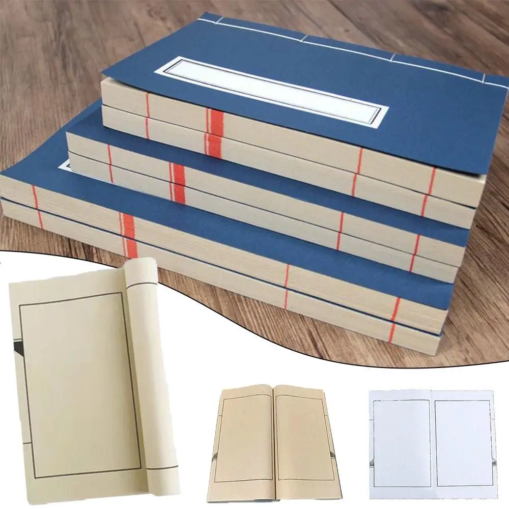 Chinese Traditional Calligraphy Practice Book Half Ripe Xuan Paper Art Stationery Supplies Thread Sewing Book Rice Paper Book