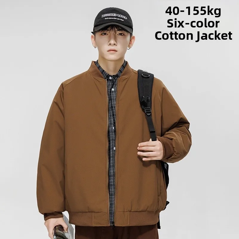 

Очень большое бейсбольное мужское зимнее пальто из хлопка, очень теплое повседневное свободное пальто больших размеров, большой код, свободный бейсбольный жилет для отдыха