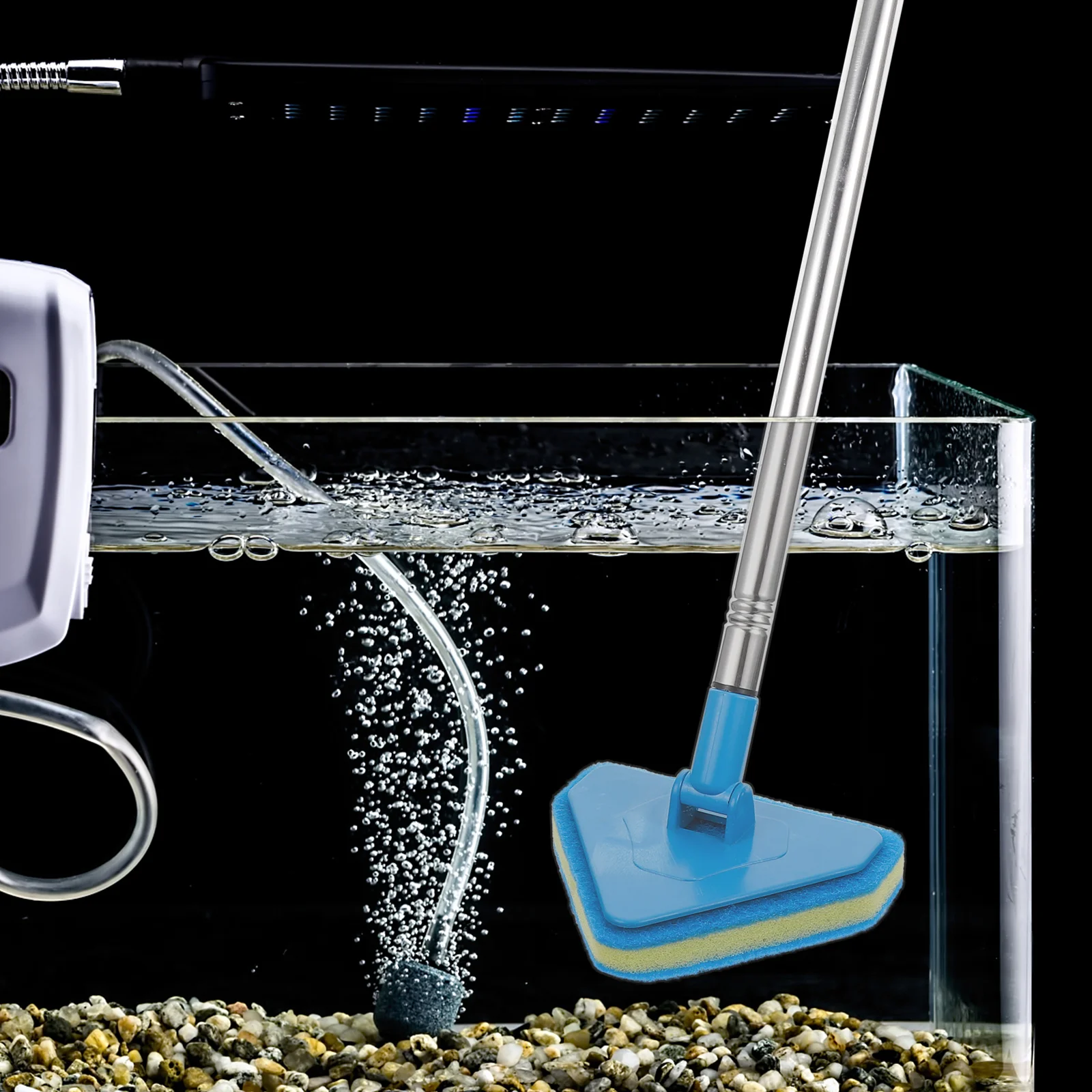 

Cotton Cleaning Tools Aquarium Fish Tank Sponge Scrubbers Nonslip Handle Freshwater Saltwater Cleaner Triangle Brush Glassware