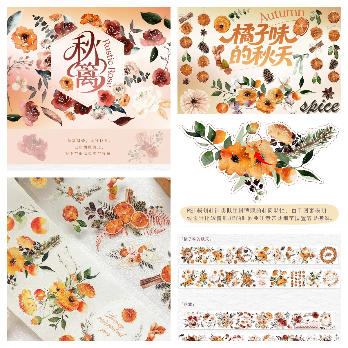 

Лента Washi PET высечка INS, WT Autumn SeasonJournal