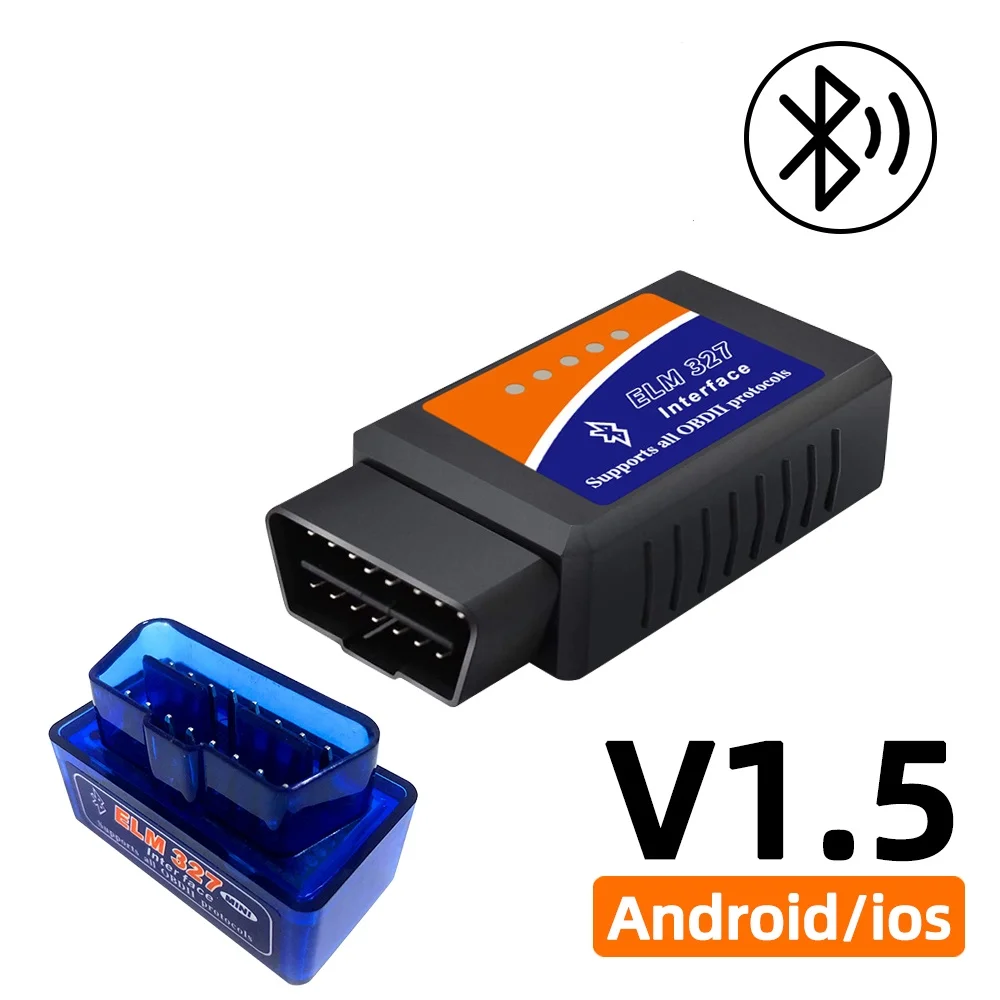 ELM327 V1.5/2.1 OBD2 Scanner TR6260S1 Bluetooth ELM 327 OBD Car Diagnostic Tool For Android /IOS PK Vgate Icar2 Code Reader