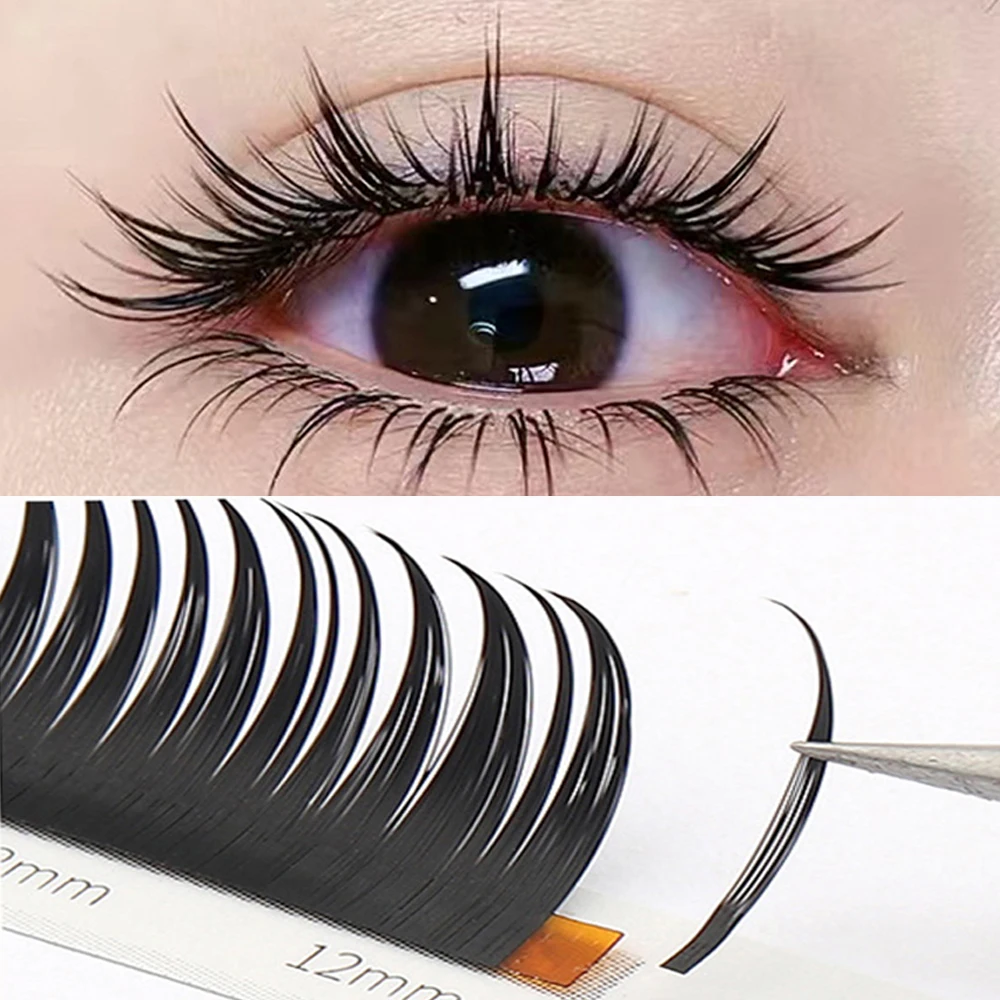 Anime Eyelash Extension New Fashion Soft Mink False Eyelash Individual Lashes Russian Volume Premade Fans Lashes Makeup Supplies