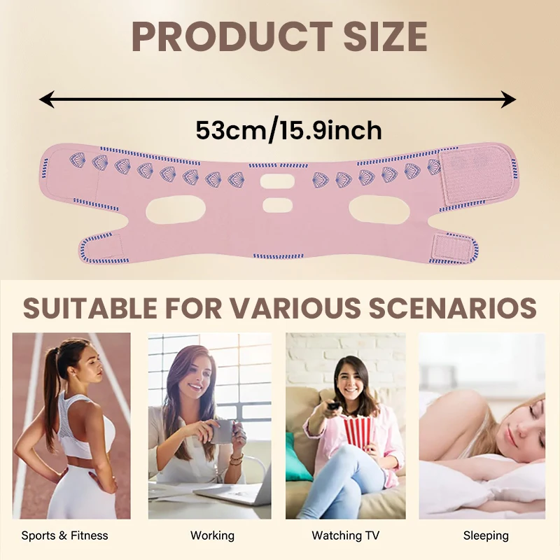 الوجه التخسيس ضمادة الخامس خط الوجه المشكل قابلة لإعادة الاستخدام النساء الذقن الخد رفع حزام تدليك الوجه حزام قناع النوم الوجه الجمال #6