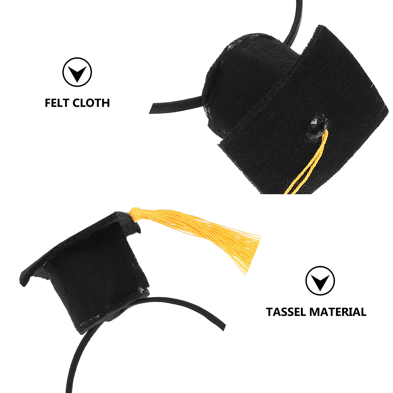

Graduation Party Headband Tassel's Headbands Headdress Student Cap Headwear