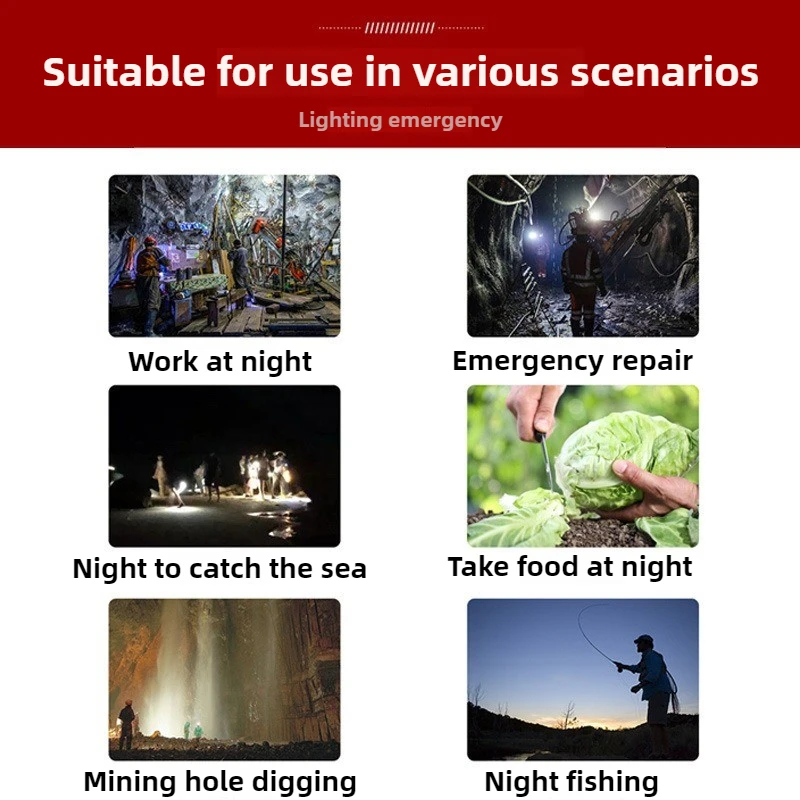 Мини COB трехсекционный No 7, пластиковая фара для бассейна, ночная езда, фара для ночной рыбалки, уличный налобный фонарь