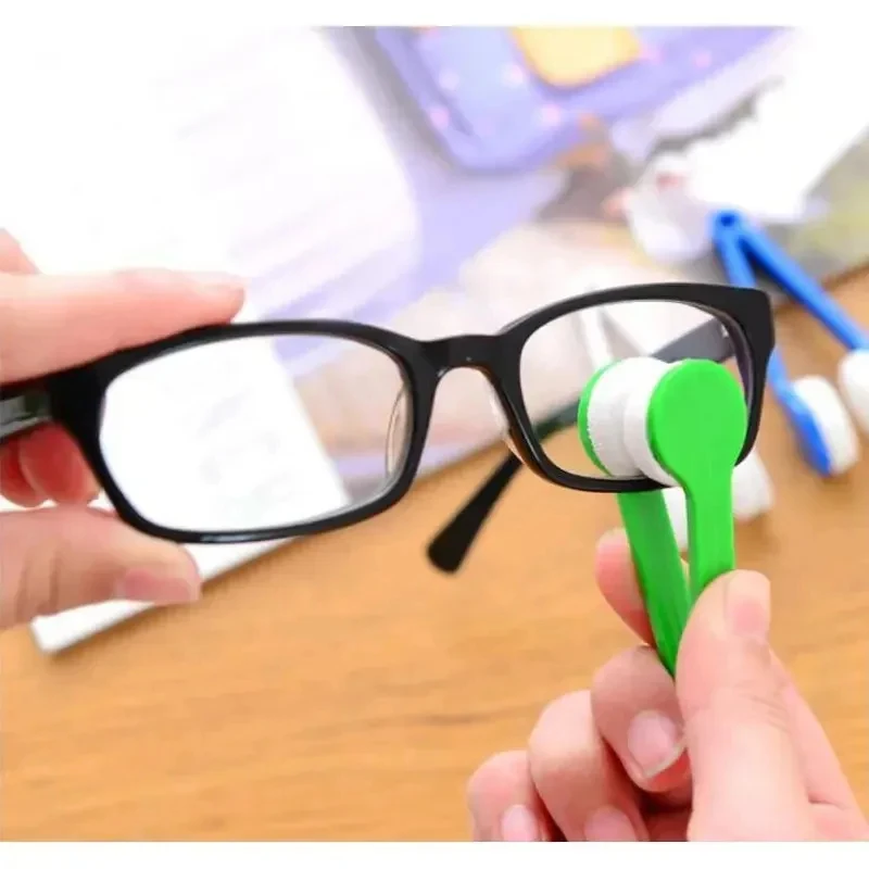 1-10Pcs Portable Multifunctional Microfiber Glasses Cleaner Brush – Quick Wiping Tool For Eyeglasses & Sunglasses