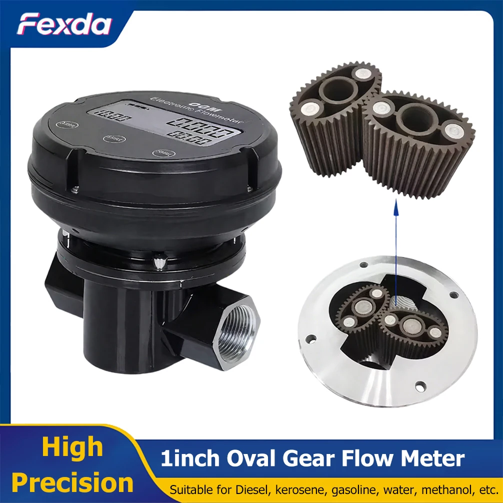 

OGM Digital Oval Gear Flow Meter 1inch High Precision Electronic Fuel Diesel Gasoline Flowmeter Kerose DN25 Water Meter Sensor