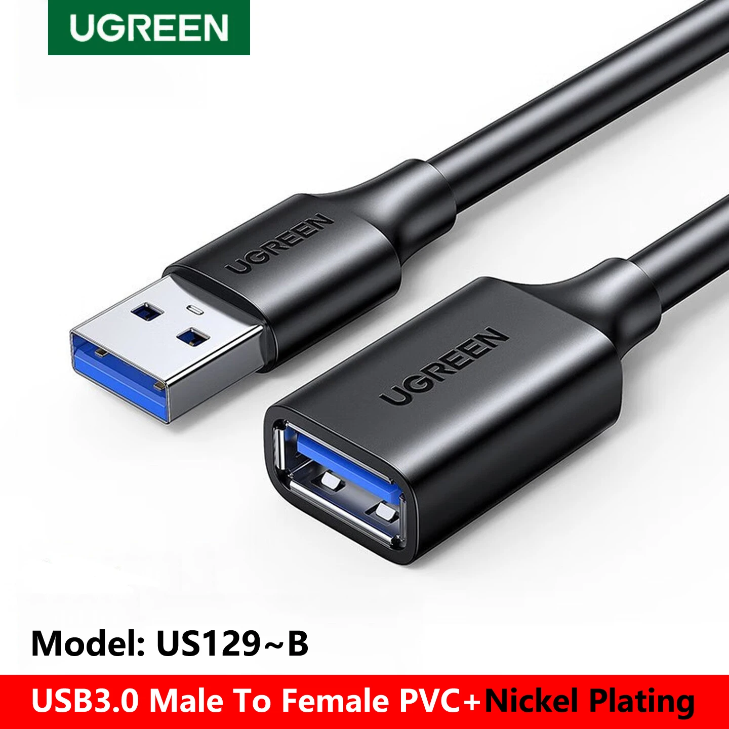 UGREEN USB 3.0 verlengkabel A mannelijk naar vrouwelijk, data 5Gbps, voor mobiele telefoon, laptop, computer, IP-camera, harde schijf, pc, tv-box, auto, 5m
