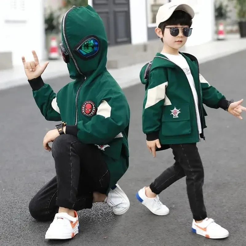 Kids Clothes Spiderman Jacket Spring Autumn Boys Cartoon Hoodie Jackets Children Zip Windbreak Coats fashion Sports Tops Clothes