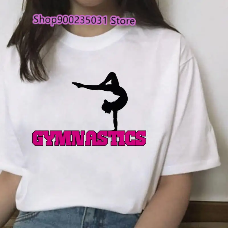 Gymnastics Printed Women T Shirt Summer T-shirts Artistic Gymnastics Short Sleeve Femme Casual Tshirt Women Tops dropship