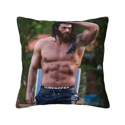 Can Yaman Hairstyle Pillowcase Soft Cushion Cover Decorative Actor Model Muscles Throw Pillow Case Cover Seat Zippered 40*40cm