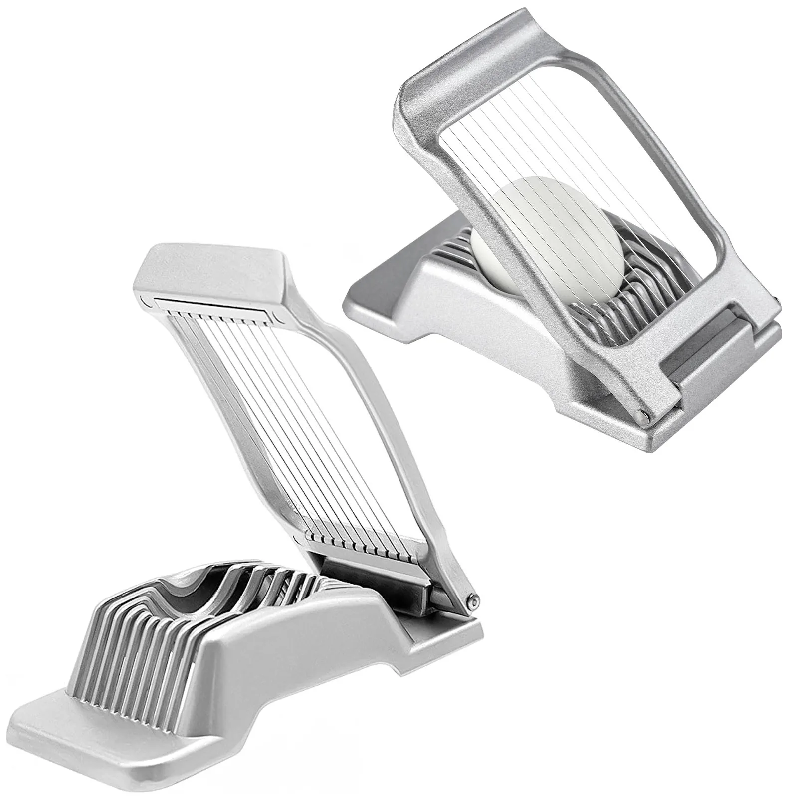 Accessoires de cuisine trancheuses d'oeufs hachoir en acier inoxydable coupe-salade de fruits outils d'oeufs manuels robots culinaires outil de cuisine Gadgets