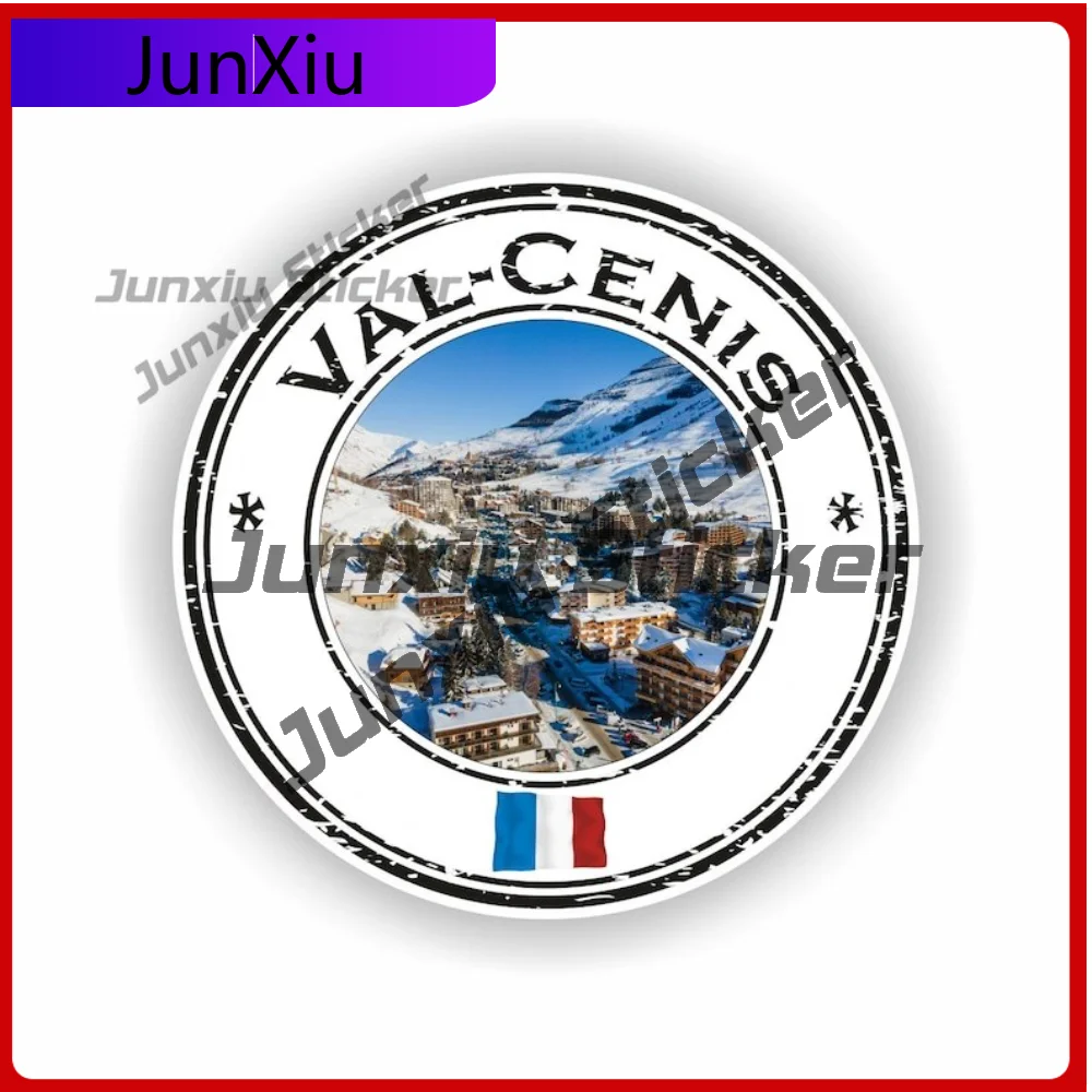 

Val-Cenis Station de ski de France Seal Sticker Round Heavy Duty Vinyl Decal For Helmet Laptop Scratch Cover Decoration Auto