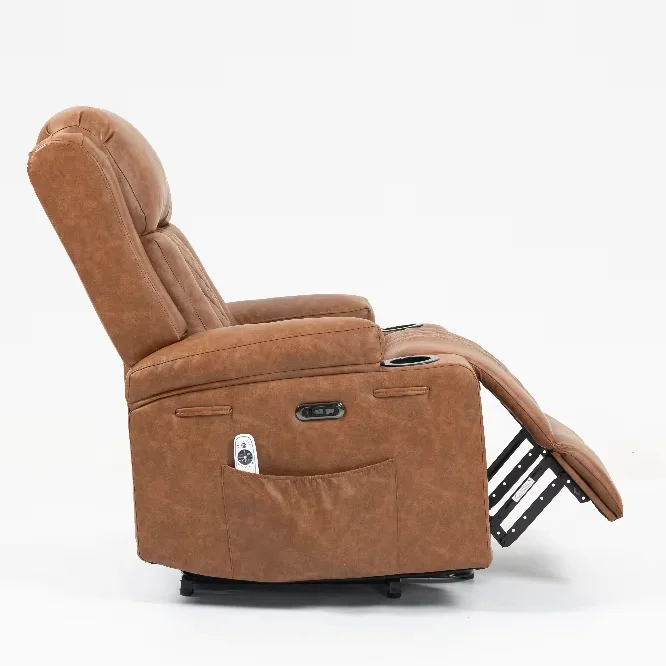 أريكة كرسي كهربائية حديثة ومريحة بمقعد واحد مع كرسي رفع قابل للتعديل للتدفئة والتدليك لكبار السن #4