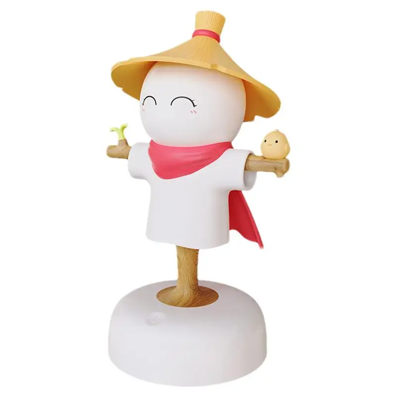 

Silicone Night Light 1200mAh Scarecrow Shaped Squishy Lamp Kids Room Desk Lamp Adjustable Brightness Kids Nightlight Nursery LED