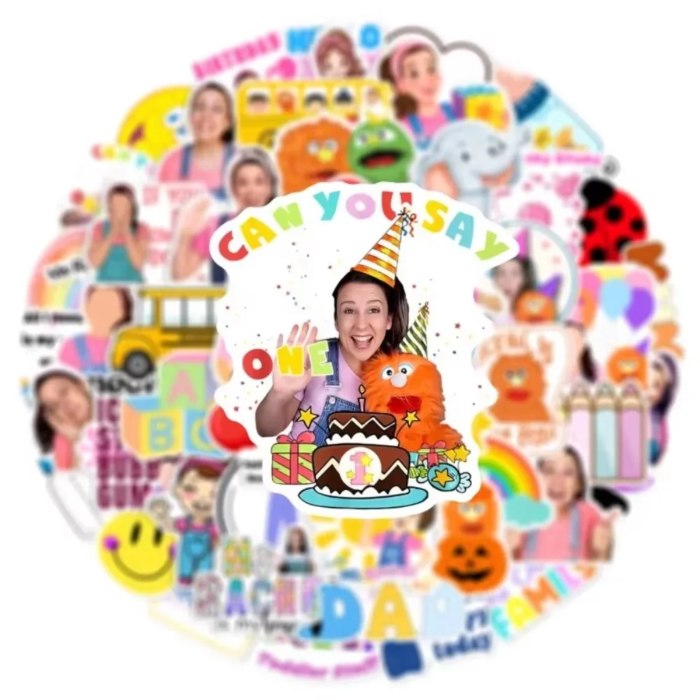 50 قطعة جديد السيدة راشيل التعليم المبكر ملصق الأطفال التنوير التعلم الشارات البلاستيكية مقاوم للماء الديكور الهدايا