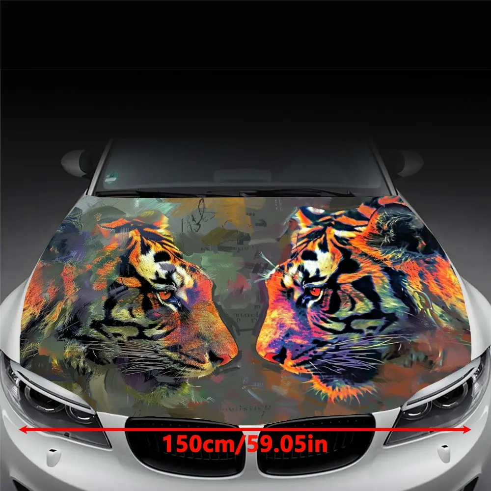 Wild Tiger Themed Auto Sticker - Easy to Apply & Remove, UV Protected