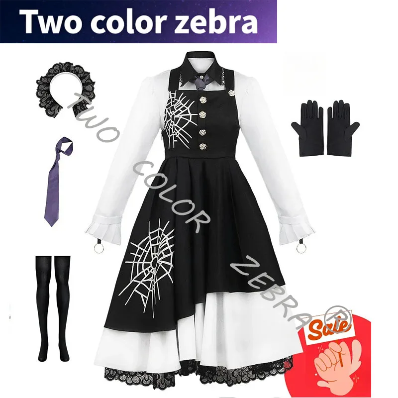 

Tojo Kirumi Cosplay Costume Game Danganronpa V3: Killing Harmony Tojo Kirumi Cosplay Dress Wig Uniform Maid Outfit Halloween