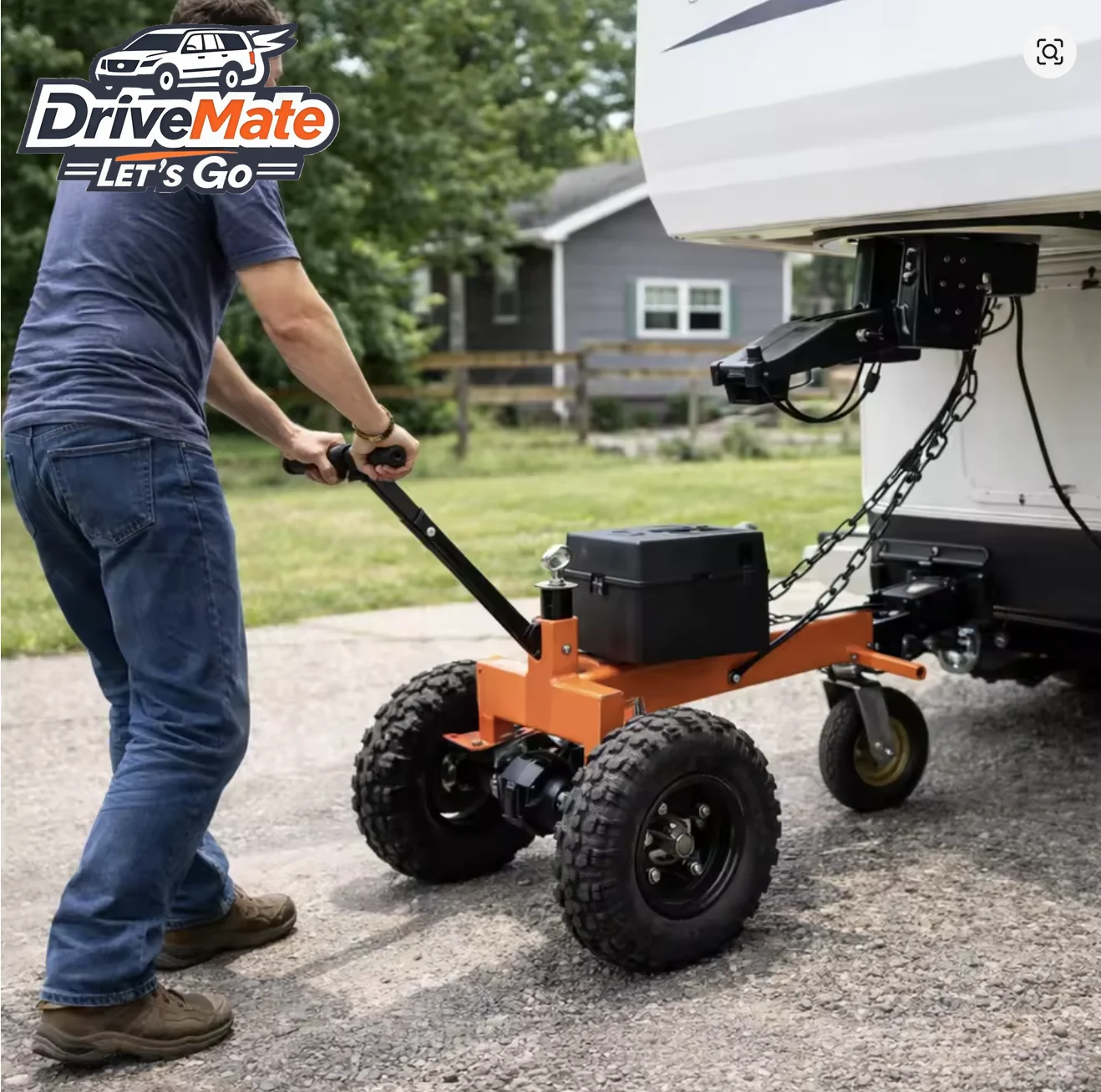 

Motorized Trailer Dolly, 3,500–7,500 lbs Towing Capacity, 600 lbs Tongue Weight, Heavy-Duty Trailer Mover for RVs and Boats