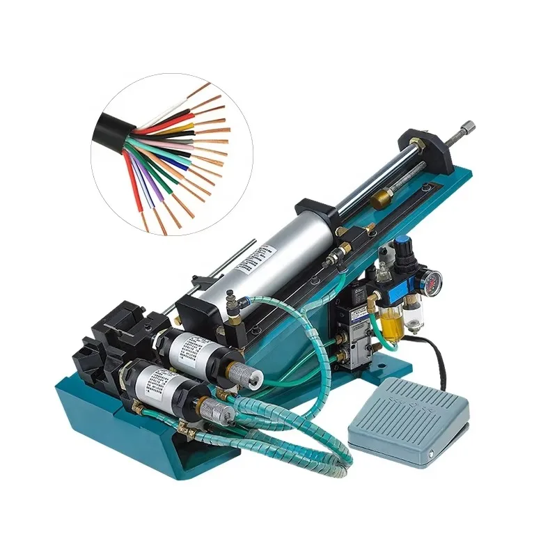 TR-315 Horizontal Pneumatic Coaxial Cable Twisting Stripping Machine Multi-Core Sheathed Wire Cable Manufacturing Equipment