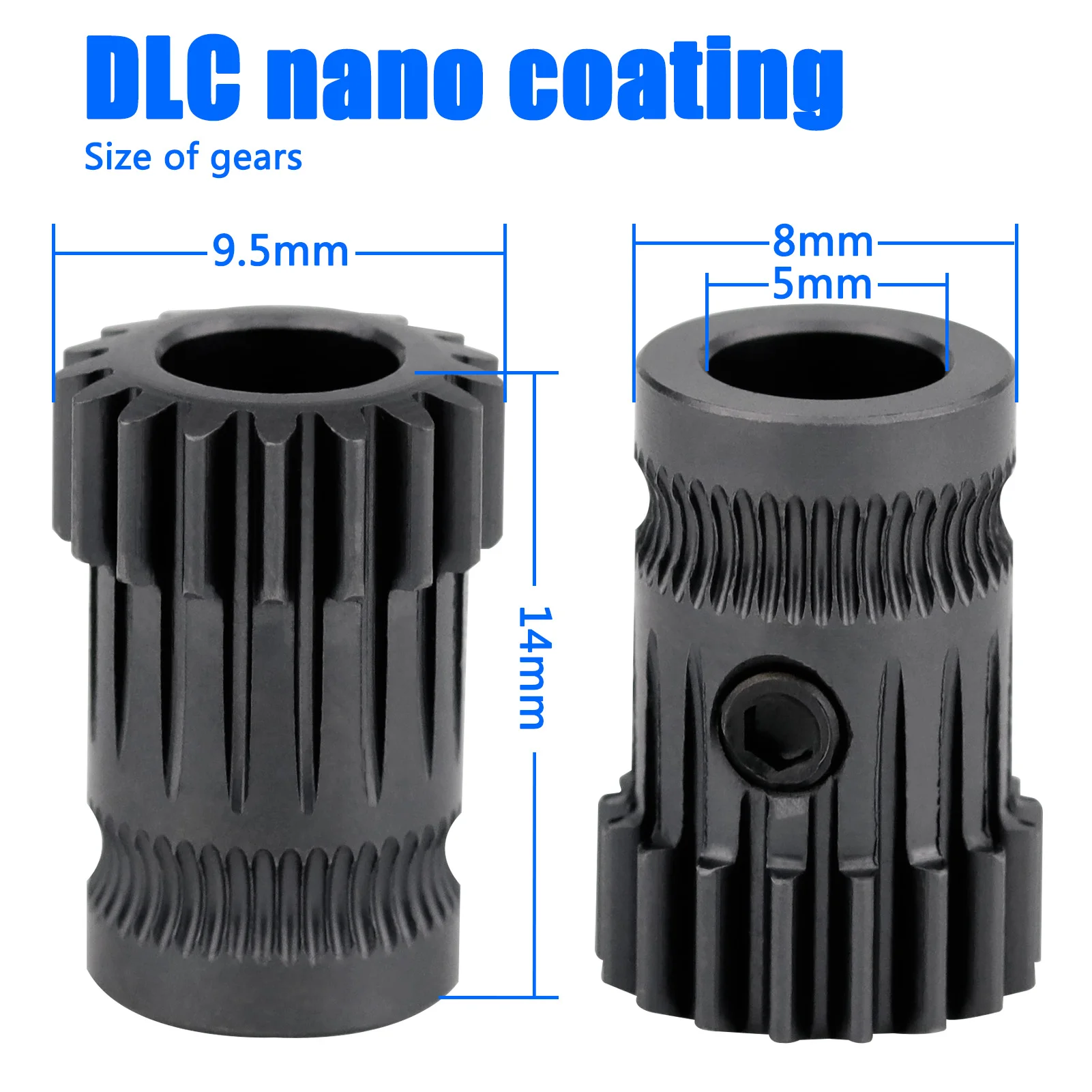 RNC Nitơ Dựa Trên Dây Chuyền Phủ Nano Kép Ổ Bánh Răng Máy Chiết Nội Bộ Nâng Cấp Cho Prusa 3D Máy In DDB Sherpa Giàn Phơi